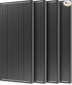 400 Watt Solar Panel, 25% High-Efficiency, 4PCS 100W Solar Panels, 18BB N-Type, Monocrystalline PV Modules, for RV, Marine, Rooftop, Farm and Off-Grid System