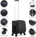 Hanke 16 Inch Underseat Carry On Luggage with Wheels Small Suitcase Softside Luggage Bags for Travel Lightweight Suitcases with Wheels Travel Luggage Personal Item for Men and Women(Dark Gray)