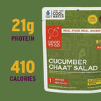 GOOD TO-GO Cucumber Chaat Salad Stove-Free™ (6-Pack of Single Servings) | No Stove Required! Camping & Backpacking Food | Just Add Water Backpacking Meals | Good To-Go Dehydrated Meals Taste Better Than Freeze Dried Food