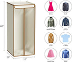 Univivi Garment Bags for Hanging Clothes, Large Clothes Storage Bags Closet Organizer with Clear Window, Premium Hanging Garment Storage Bag for Suits, Coats, Dresses, 40" (Beige)