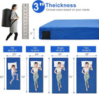 Memory Foam Camping Mattress pad, Comfortable Thick Floor Sleeping Mat for Adults with Waterproof and Non-Slip Bottom, Portable Roll Up Mattress for Sleepover Guest,Cot Mad for Car Camping