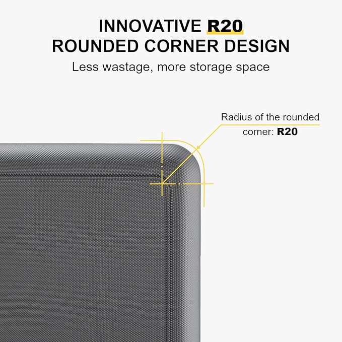 LEVEL8 Carry on Luggage Airline Approved, Small Carry on Suitcases with Wheels, Lightweight Hardside Textured Luggage for Travel, Tsa Approved, 20-Inch, Dark Grey