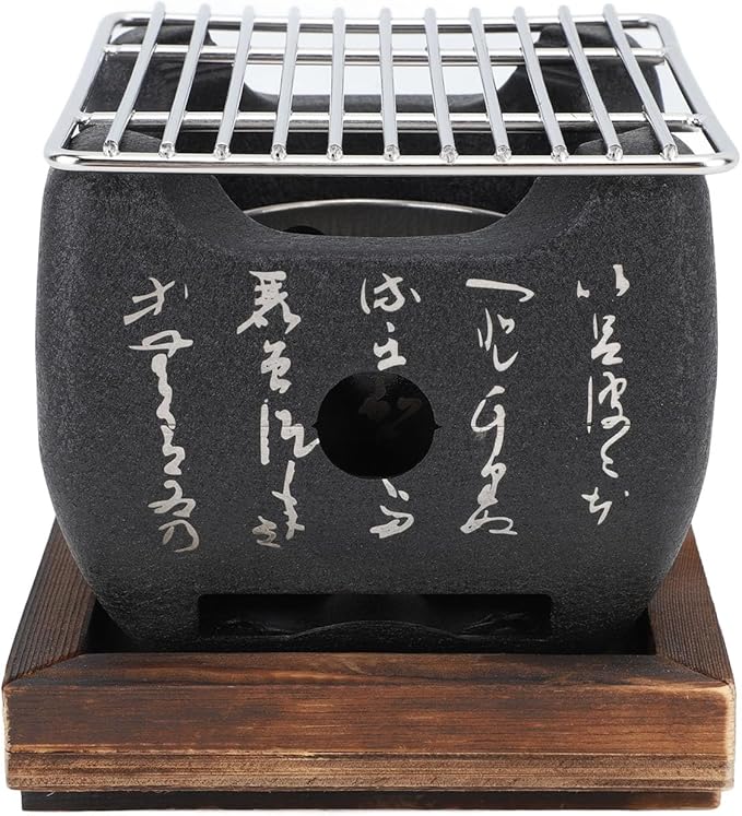 Hapivida Portable BBQ Grill, Stylish Multi-Functional Fast Heating Mini Grill with Even Heat Distribution, 16.5x14.5cm, Compact Outdoor Cooking Stove for Family Gatherings and Outdoor Adventures