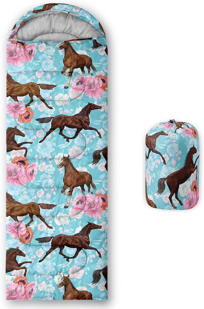 QOOMO Camping Sleeping Bags,3 Season Warm & Cool Weather,Lightweight,Waterproof Sleeping Bags for Adults & Kids,Traveling,and Outdoors,Camping Gear Equipment