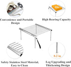 NASHRIO Portable Camping Grill, Folding Compact Stainless Steel Charcoal Barbeque Grill for Picnics, Backpacking, Backyards, Survival