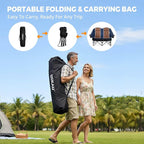 Double Camping Chair for Adults Oversized 2 Person Loveseat Chair for Heavy People, Folding Padded Outdoor Seat with Cup Holders & Carry Bag, 660 lbs Capacity, for Camping, Sports, Backyard