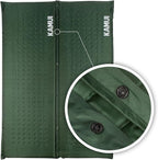 KAMUI Self Inflating Sleeping Pad - 2 Inch Thick Camping Pad Connectable with Multiple Camping Mats Designed for Tent, Couple, and Family Camping
