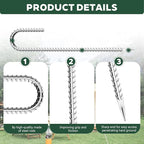 30 Pieces 12 Inch Long 5/16 Inch Diameter Rebar Tent Stakes Heavy Duty, Ground Anchors,Rebar Yard Fence Metal Lawn Bounce House Stakes Heavy Duty, Chain Link Fence J Hooks for Garden Wire Fencing