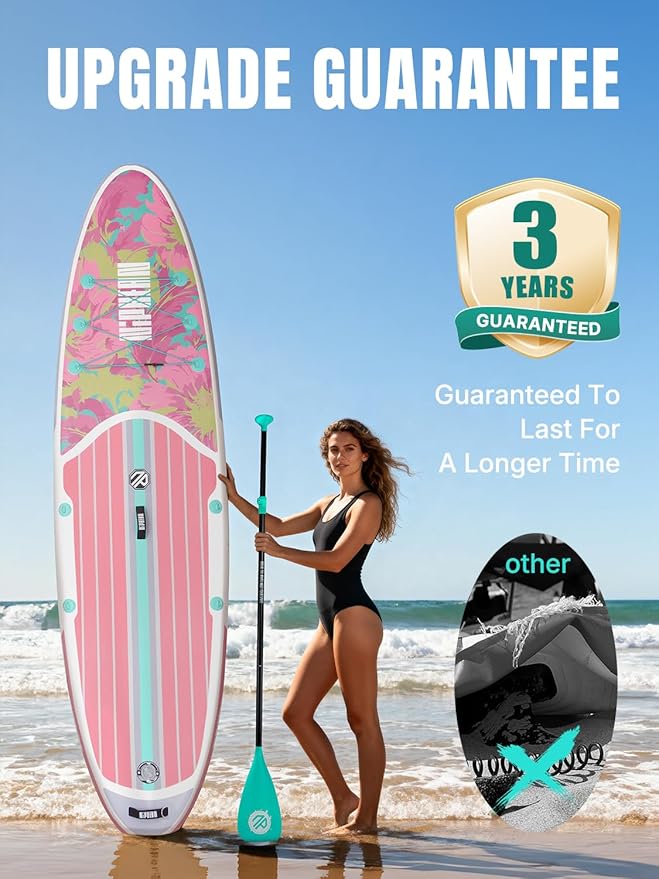Niphean Inflatable Stand Up Paddle Board with SUP Accessories, Anti-Slip EVA Deck, 10’6’’ Inflatable Paddle Boards for Adults & Youth of All Skill Levels