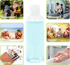 2 Pack Clear Travel Size Toiletry Bottles, 3.4oz TSA Approved Containers, Leak Proof Squeezable Plastic