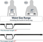 Veckle Clear Fanny Pack Stadium Approved - Adjustable 33-47 Inch Strap, Transparent Belt Bag for Women Men Fits 7.5-inch Smartphone, Waist Bag Clear Bag for Sport Events, Concerts, 2-Pack Black