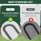 30 Pieces Trampoline Stakes Anchors High Wind Heavy Duty,U Shaped Garden Hooks Stakes for Ground,Trampoline Tie Downs Anchor Kit,Bounce Horseshoe House Stake,Rebar Camping Tent Stakes,12 Inch Long