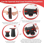 Collapsible Folding Chair - Upgraded Portable Chair with 400lbs Load Capacity, Perfect for Camping, Fishing, Hiking - Folding Stool with Carrying Straps, Gift for Fisherman (Red)