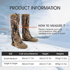 Waterproof Adjustable Leg Gaiters for Men and Women Snow Boot Gaiters for Hiking in Hunting Sand and Mud Mountain Climbing or Snowshoeing