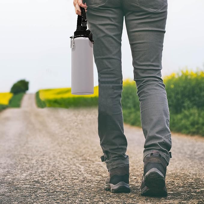 Volhoply Insulated Water Bottles Bulk 8 Pack, 40 oz Stainless Steel Bottle with Paracord Handle & Spout Lid, Double Walled Vacuum Travel Water Cup with Wide Mouth,Reusable Large Water jug(Mix,8 Set)