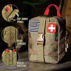 EVERLIT 250 Pieces Survival First Aid Kit IFAK EMT Molle Pouch Survival Kit Outdoor Gear Emergency Kits Trauma Bag for Camping Boat Hunting Hiking Home Car Earthquake and Adventures