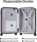 Hanke Expandable Hard Shell Luggage Sets 2 piece Carry on Luggage with Wheels Suitcases Lightweight Checked Tsa Luggage Rolling Large Suitcase Travel Luggage Bag Woman Men 20/29 Inch(Purple)