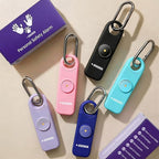Rechargeable Personal Safety Alarm, 130dB Emergency Siren with LED Flashlight, Portable Keychain for Women, Kids, Elderly, Night Running & Travel (Aqua)