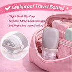 1 oz Silicone Travel Bottles, Leakproof Squeeze Bottle Mini Travel Size Container for Toiletries Lotion Shampoo and Conditioner Liquid Salad Dressing to go Condiment, TSA Approved, 4 Pack