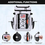 Maelstrom Backpack Cooler,Soft Lightweight Leakproof Cooler Backpack,35 Can Insulated Cooler Bag,Keeps 35 Cans Hot/Cold for Up to 16 Hours,Waterproof Lunch Bag for Men Women-White