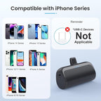 LanLuk [2 Pack] Mini Portable Charger for iPhone,5200mAh Ultra-Compact Fast Charging Power Bank Cordless Small Smart Battery Pack Compatible with iPhone 14/14 Pro Max/13/13 Pro/12/XR/8/7/6(Inky+Inky)