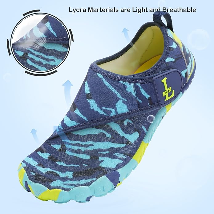 L-RUN Barefoot Water Shoes Women Mens Aqua Sock Athletic Hiking Water Sports Shoes for Swim Beach Pool Sand Diving Walking