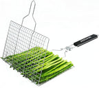 Shallow Grill Basket Fish Grill Basket, Fish Grilling Basket BBQ Fish Grill Baskets for Outdoor Grill,Grill Basket with Removable Handle. Perfect for Grilling Fish Fillets