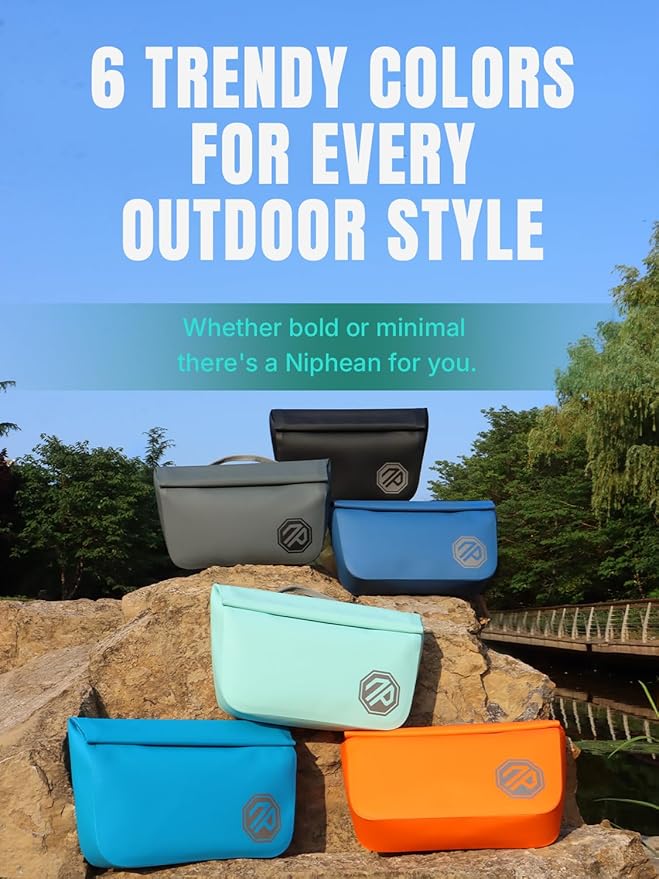 niphean IPX7 Waterproof Dry Bag with Magnetic One-Hand Closure, Durable Waterproof Bag for Kayaking, Paddle Board, Beach, Swimming, Multi-Wear Fanny Pack Style, Dry Bags for Men & Women Outdoor Use