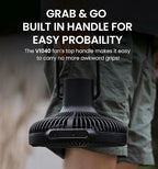 Claymore V1040 Fan (Black) - Premium Rechargeable Portable Air Circulator. Powerful, Quiet with Large 10,400mAh Battery, Versatile Stand & Remote Control. Up to 23 Hours Runtime, All Seasons.
