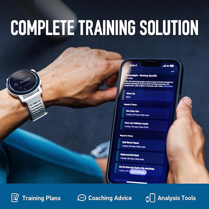 COROS PACE 3 GPS Sport Watch– Lightweight, Comfortable Running Watch, 17-Day Battery Life, Accurate GPS, Heart Rate Monitor, Navigation, Sleep Tracking, Training Plan, Run, Bike, and Ski-Black silicon