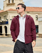 SEGANUP Men's Lightweight Windbreaker Jacket Outdoor Workout Windproof Dustproof Jacket Golf Hiking Wind Breaker with Pockets