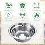 Lallisa Outdoor Camping Cookware Mess Kit Polished Stainless Steel Dishes Camping Utensils Portable Tableware with Plates Cups Spoons Forks Knives Mesh Bag for Backpacking Hiking