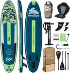 InnoExpo 11' Inflatable Stand Up Paddle Boards with Premium Accessories, Wide Stable SUP Paddle Board Design, Non-Slip Comfort Deck for Youth & Adults