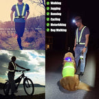 3Pcs Reflective Running Vest, Adjustable Elastic Straps Lightweight 360°High Visibility for Outdoor Walking, Jogging