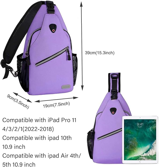 MOSISO Sling Backpack, Multipurpose Crossbody Shoulder Bag Travel Hiking Daypack