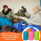 Macarrie 6 Pack Camping Sleeping Bags Bulk for Adults, 4 Season Cold Weather Sleeping Bag with Compression Sack Lightweight Waterproof Essential Gear for Backpacking Hiking Travel