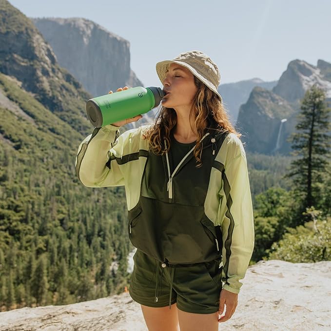 BOTTLE BOTTLE 32oz Insulated Water Bottle Stainless Steel Sport Water Bottle with Straw Dual-use Lid Design for Gym with Pill Box