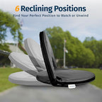 Alpcour Folding Stadium Seat – Deluxe Outdoor Camping Reclining Waterproof Cushion Chair for Bleachers – Best 6-Position Back Support Picnic Bleacher Seats w/Extra Thick Padding for Support & Comfort