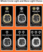 ADUST Portable Camping Fan Battery Powered Operated with LED Light 20000mAh Rechargeable Oscillating Fan with 360° Rotation Hanging Hook for Tents, USB Desk Fan for Bedroom, Office (Black)