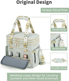 Double Deck Lunch Box for Women, Expandable Insulated Large Lunch Bag Women Leakproof Lightweight Lunch Cooler Bag Durable Lunchbox for Work Outdoor Travel, Green