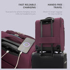 Verage Carry On Underseat Luggage with 2 Wheels & USB Port, 16 Inch Wheeled Spinner Bag Carry-on Luggages for Airlines, Lightweight Suitcase Men Women, Pilots and Crew (Upgrade-16-Inch)