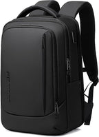 FENRUIEN 15.6 Inch Laptop Backpack, Slim Business Backpack with USB Charging Port, Water Resistant Computer Backpack for Work/Travel, Black