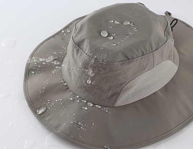 Home Prefer UPF50+ Mens Sun Hat Wide Brim Fishing Hat for Men UV Protection Womens Beach Bucket Hat for Golf Hiking Gardening