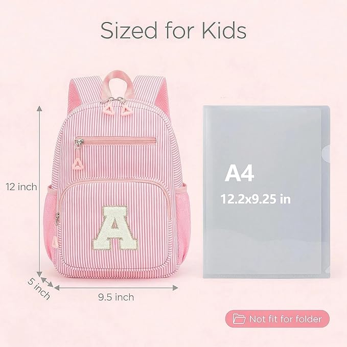 Mini Toddler Backpack for Girls 2-4, Cute Personalized Preschool Kindergarten Backpack for Kids Birthday Gifts (Pink A)