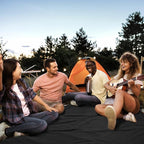 Fleece Waterproof Outdoor Blanket - Windproof Stadium Blanket for Camping, Picnics, and Sports Stay Dry and Comfortable 80"x 58"(Red)