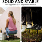 10 Inch Portable Folding Stool for Camping, Gardening, BBQ, and Outdoor Activities (Green)