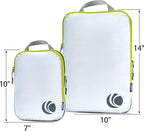 Cipway - 5 Set Compression Packing Cubes for Travel, Ultralight Packing Organizers for Luggage Suitcase & Backpack (White), L