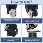 ALEVMOOM 2025 Upgraded XXL 19.7" Collapsible Stool with Cushion, 1000lbs Max Weight Heavy Duty Portable Telescoping Stool, Retractable Seat Folding Chair for Camping Fishing Hiking(Grey-XXL)