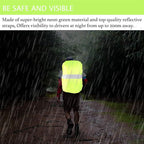 Frelaxy Hi-Visibility Backpack Rain Cover with Reflective Strip 100% Waterproof Ultralight Backpack Cover, Storage Pouch, Anti-Slip Cross Buckle Strap, for Hiking, Camping, Biking, Outdoor, Traveling