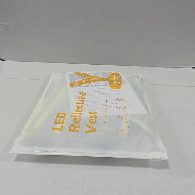 Led Light Up Running Vest Reflective Vest for Runners Night Walking, Rechargeable LED Reflective Running Vest High Visibility with Adjustable Waist/Shoulde, Reflective Armband for Women Men